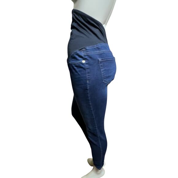 Isabel Maternity Skinny Jeans Size 2/26R Dark Wash Over-Belly Panel Fair Trade - Picture 14 of 16